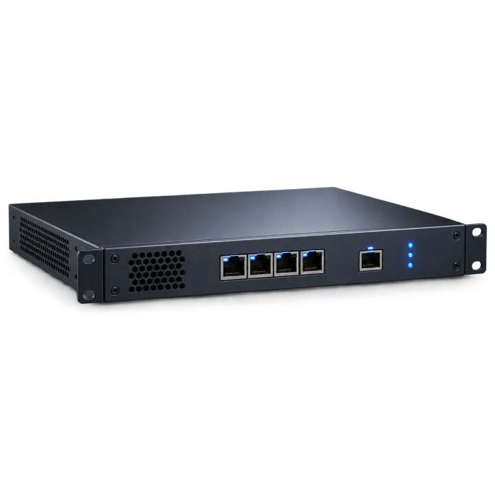Unbranded rack-style gateway representing detailed firewall administration